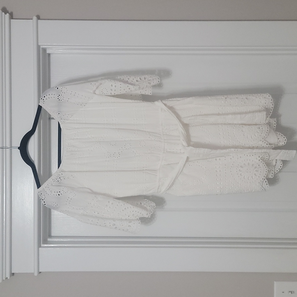 New With Tag White Eyelit Sperry Romper